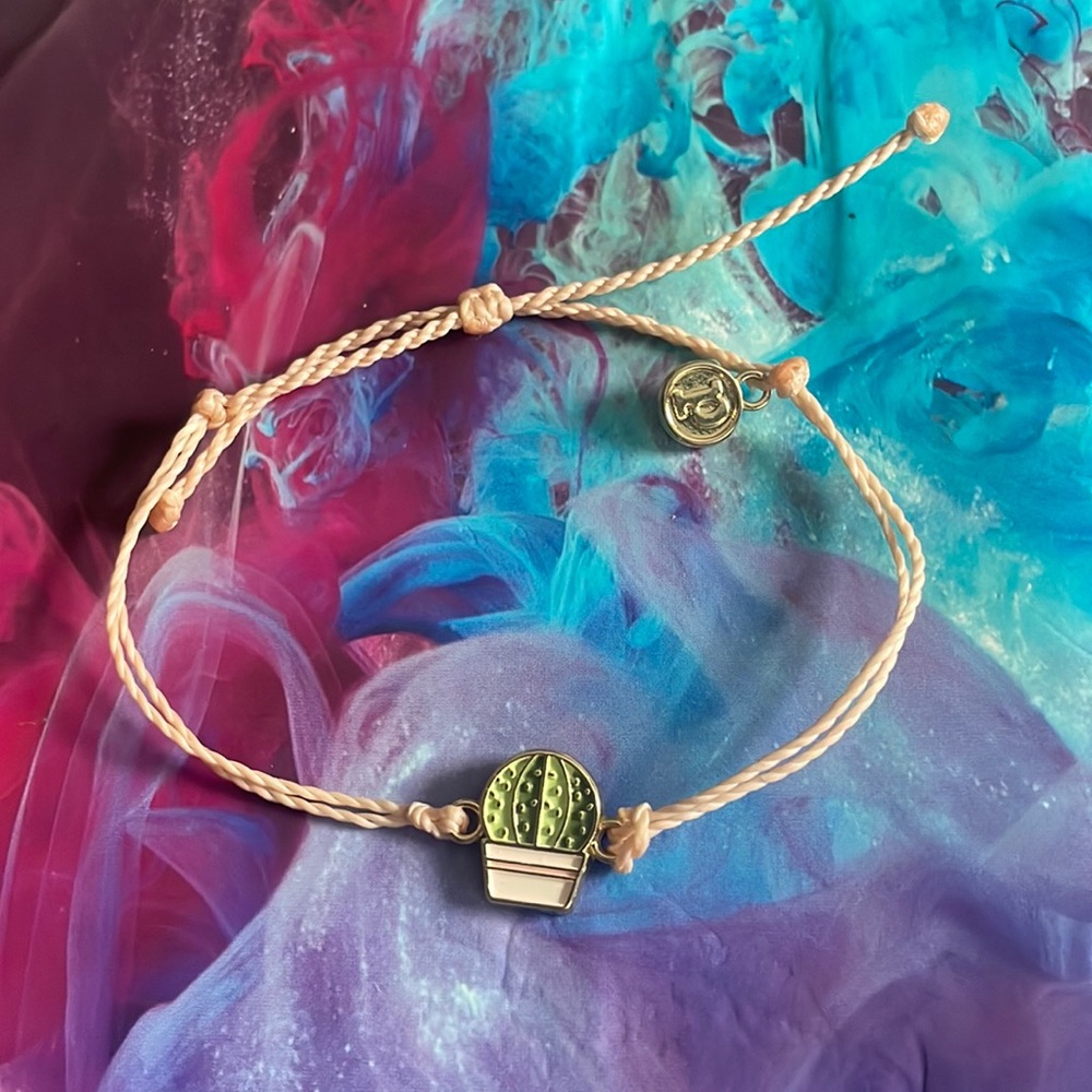 Pura vida cactus charm